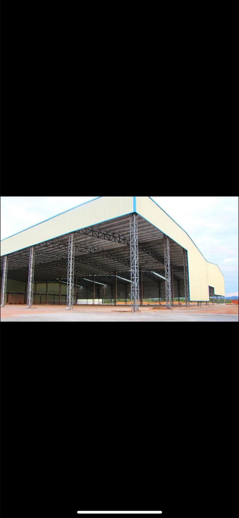 Büyük Ölçekli Çelik Endüstriyel Depo / Hangar İskeleti